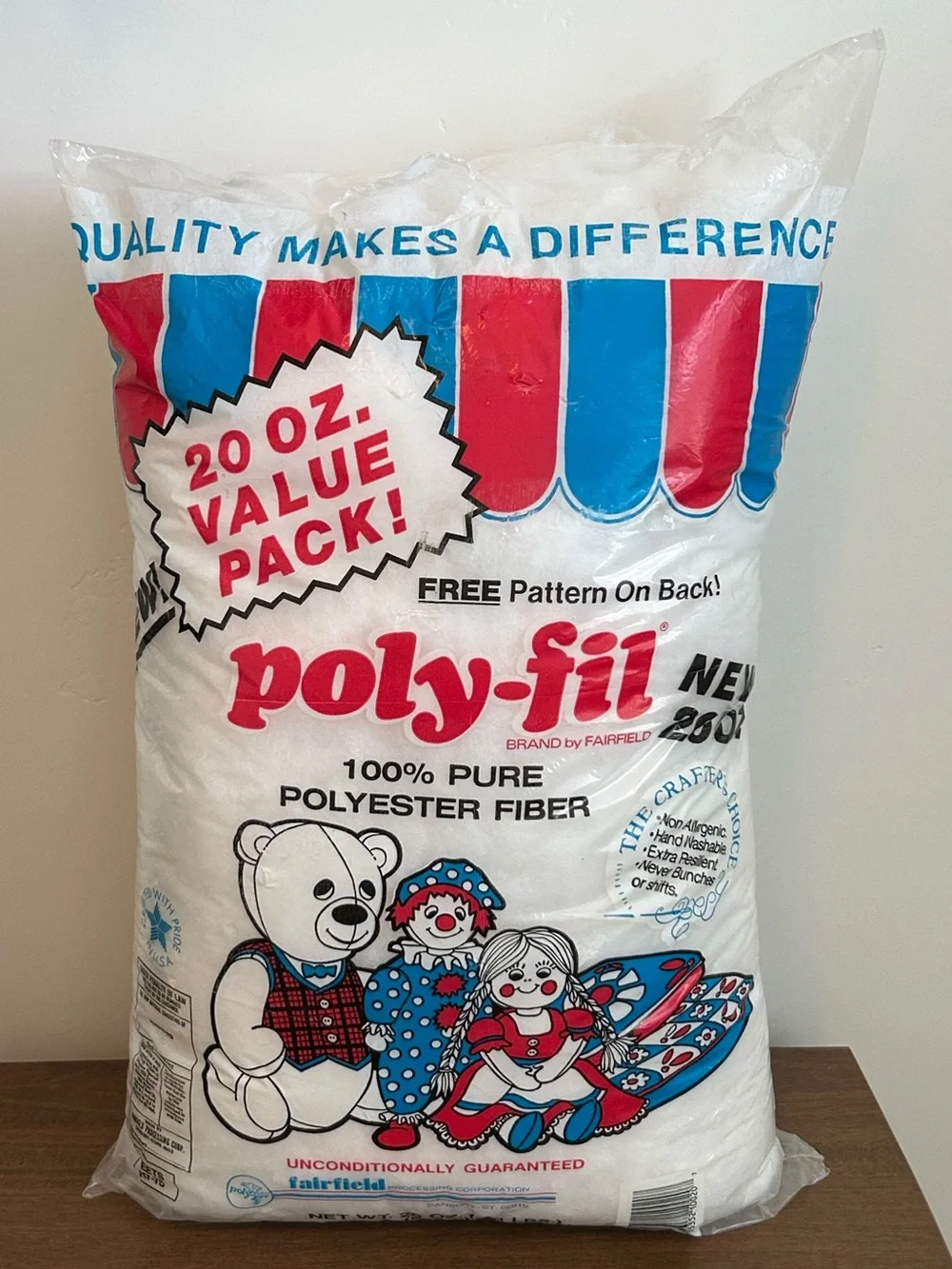 FAIRFIELD POLY-FIL 20 Oz 100% POLYESTER FIBER STUFFING